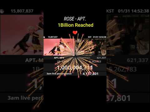 ROSÉ : APT. M/V HITS 1 BILLION VIEWS #rosé #apt #로제