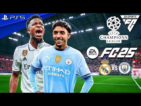 FC 25 | Real Madrid Vs Man City | UCL Play-off 2025 ft. Mbappe, Vinicius, Marmoush | PS5™ [4K60]