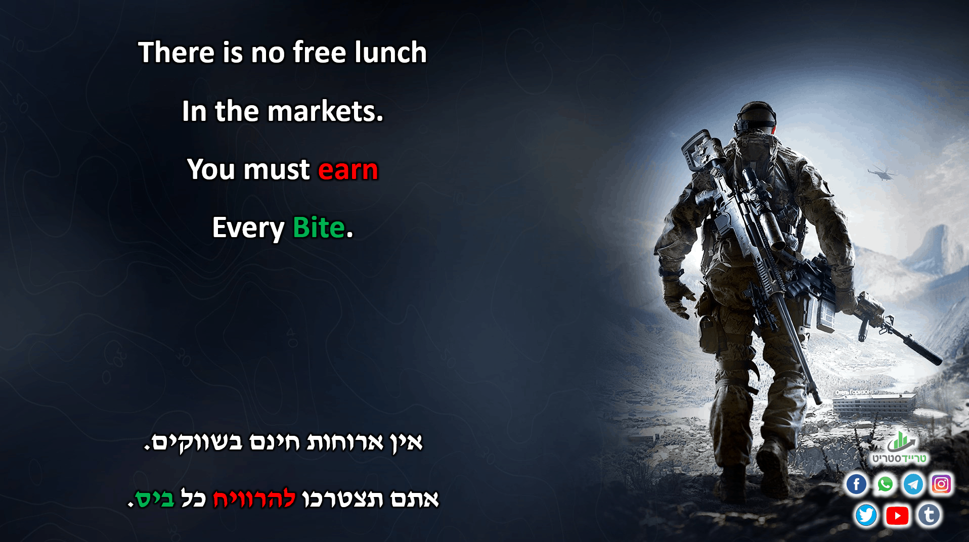 There is no free lunch In the markets.